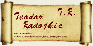 Teodor Radojkić vizit kartica